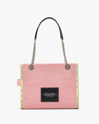 The Denim Chain Medium Ribbon Pink Tote Bag Marc Jacobs