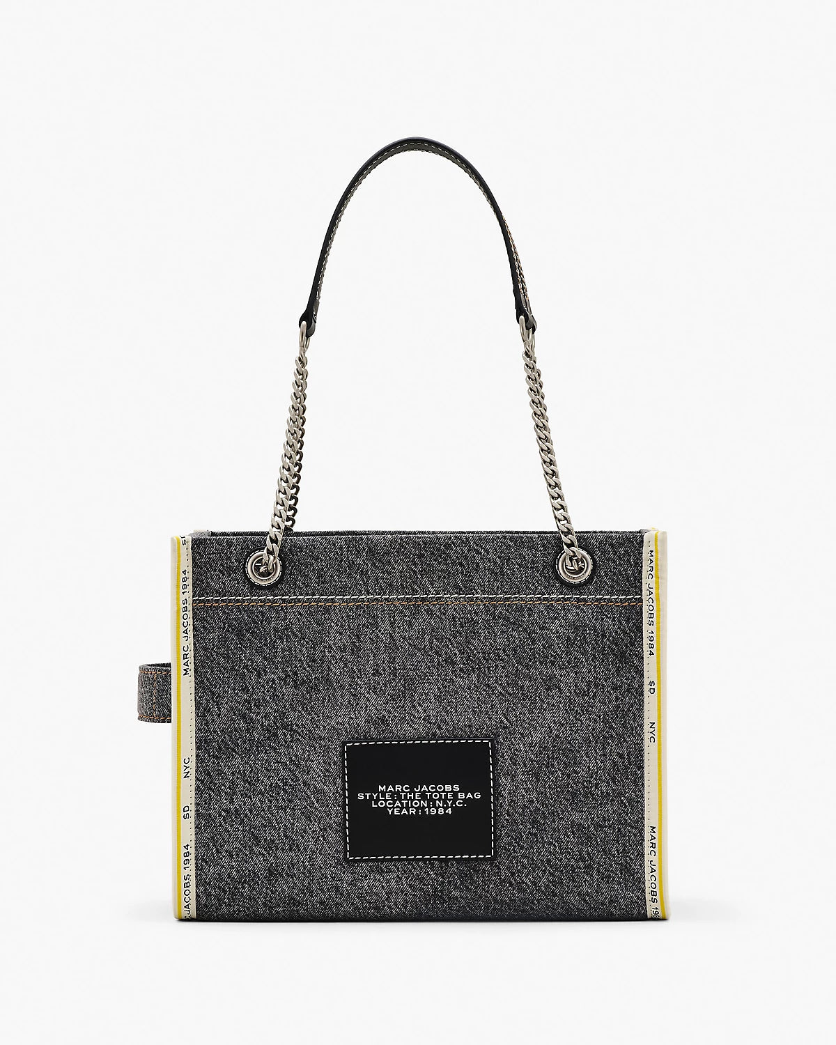 The Denim Chain Black Wash Tote Bag Marc Jacobs